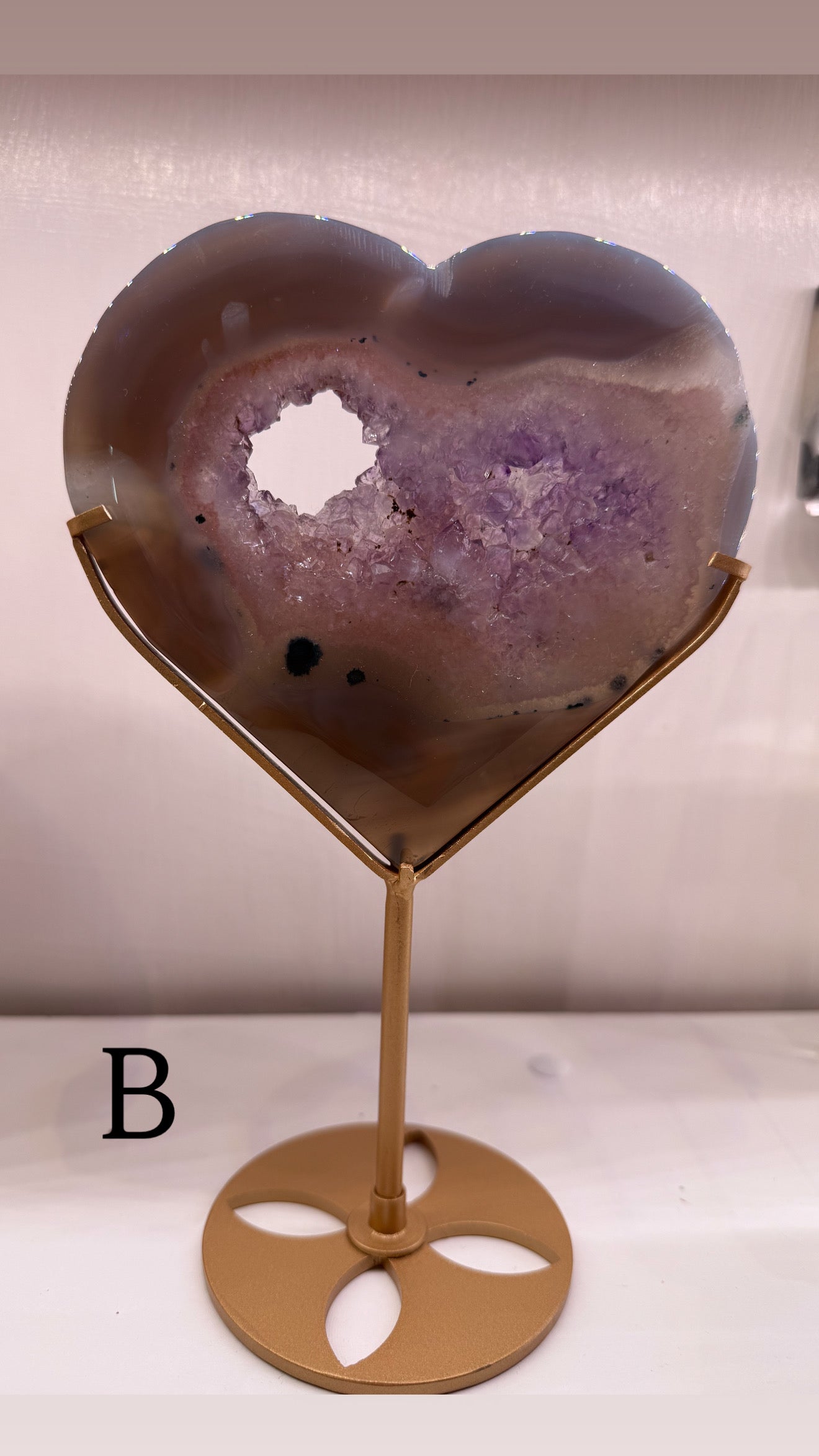 Amethyst Agate heart