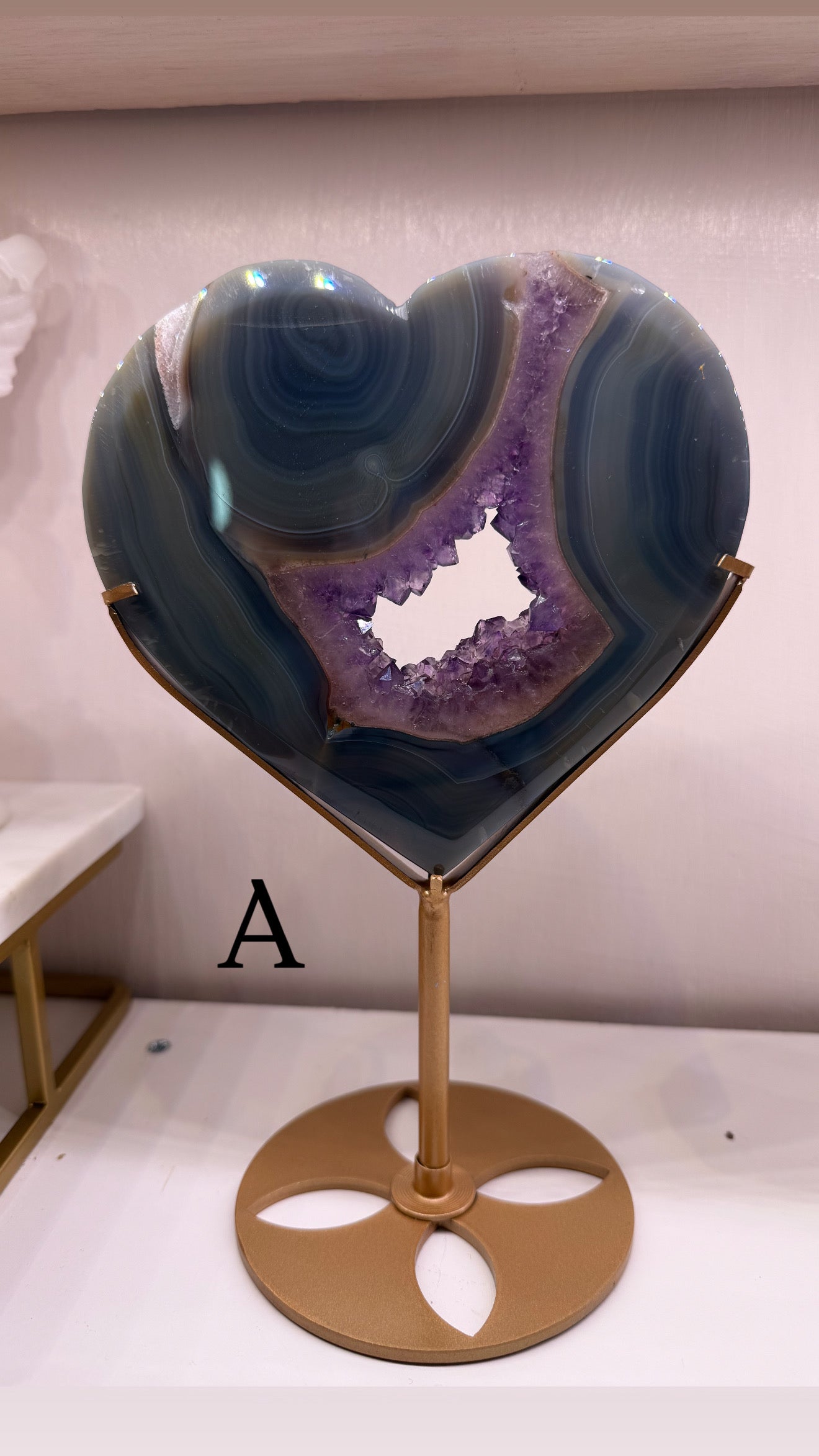 Amethyst Agate heart