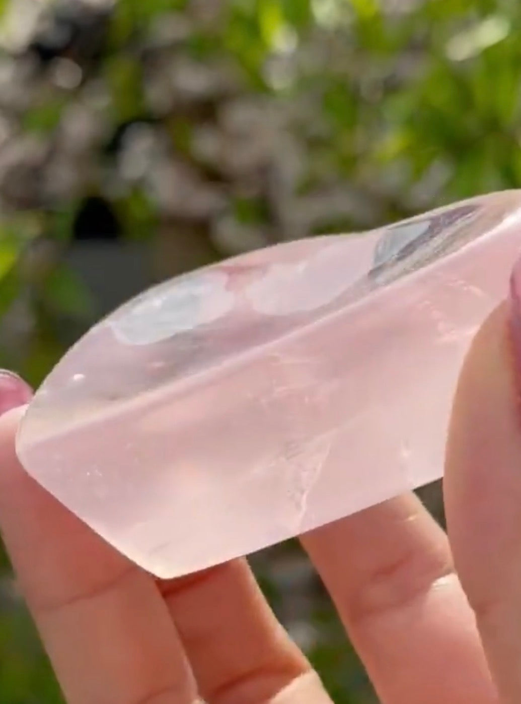 Rose Quartz heart (small plate)