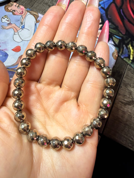 Faceted Pyrite bracelet